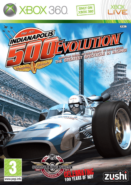 Indianapolis 500 Evolution box art for Xbox 360